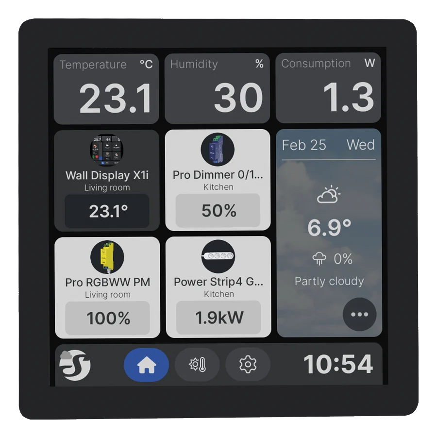 Shelly Wall Display X1i Black