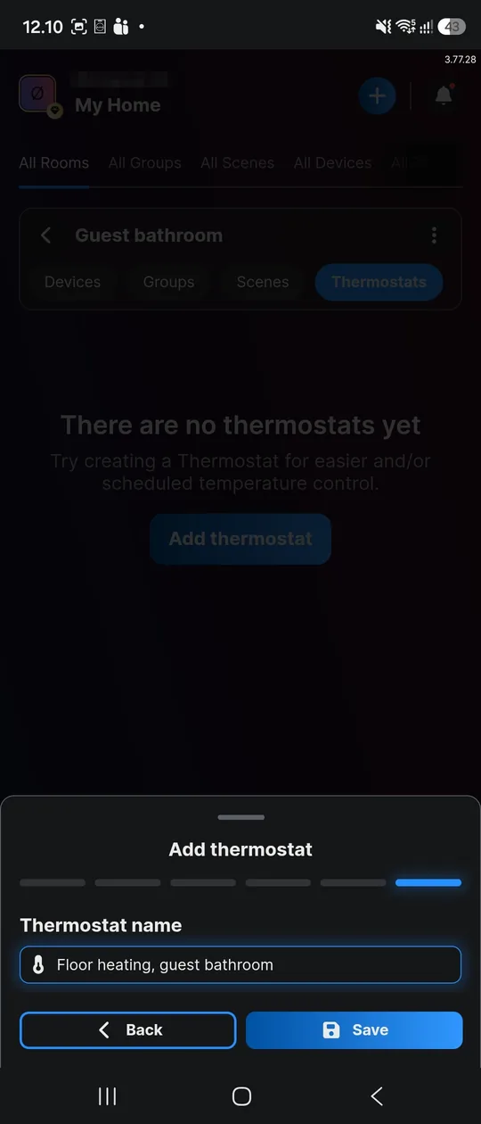 Naming the thermostat